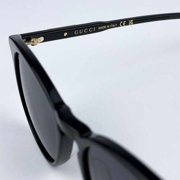 NEW Gucci GG1157S 001 Black Grey Round Unisex Sunglasses - Picture 10 of 15